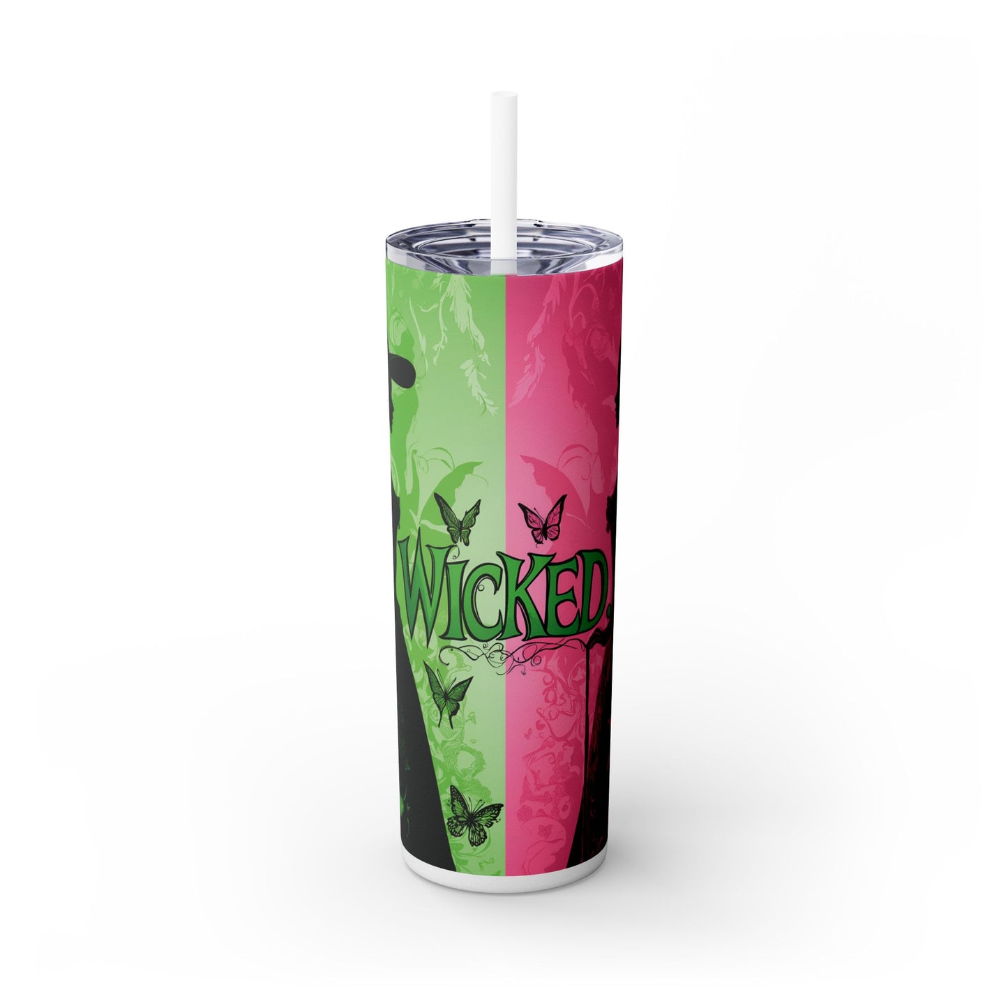 Wicked Tumbler Green and Pink Oz-Inspired Perfect for Broadway Fans Stainless Steel Cup, Perfect Gift for Fans of Wicked