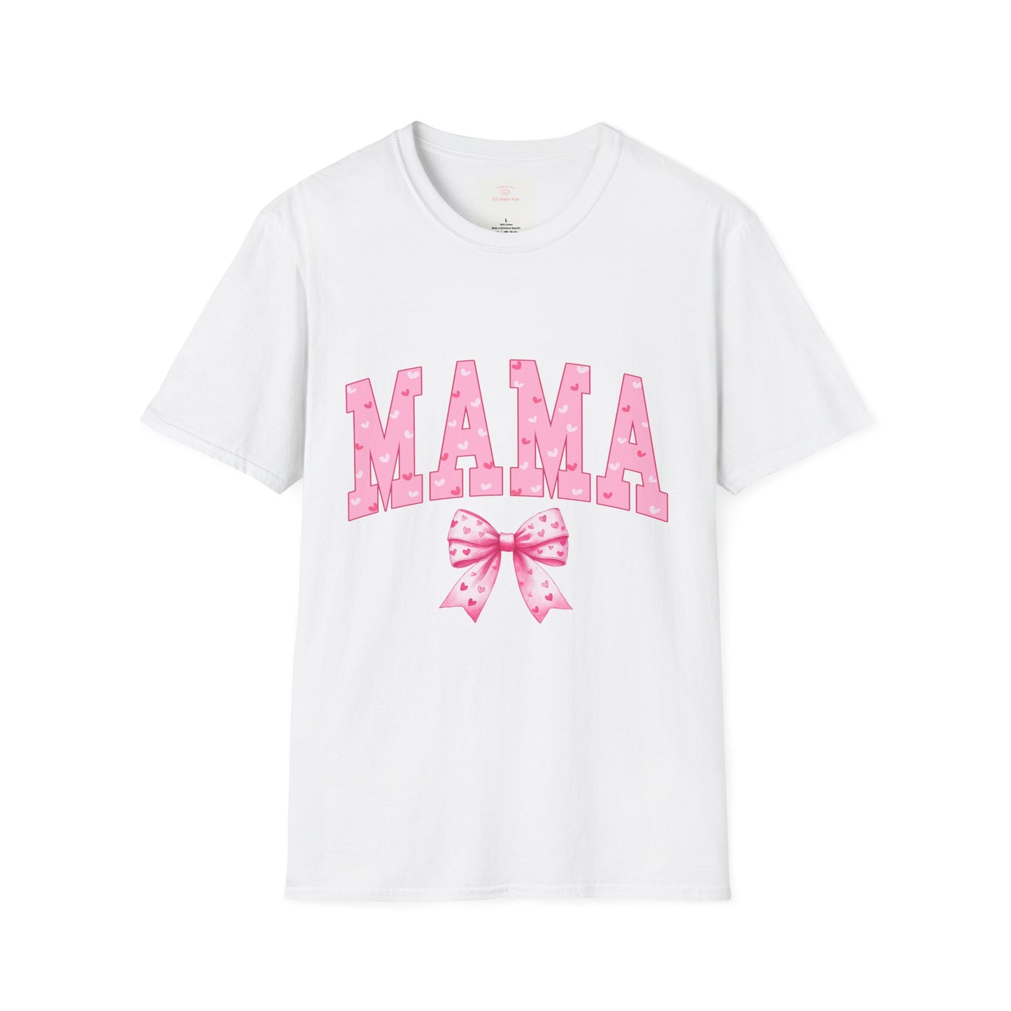MAMA Shirt with Pink Coquette Bow  Cute Mom Shirt  Perfect Gift for Moms Perfect Gift for Mother's Day or Valentine's Day  Pink Heart Tee