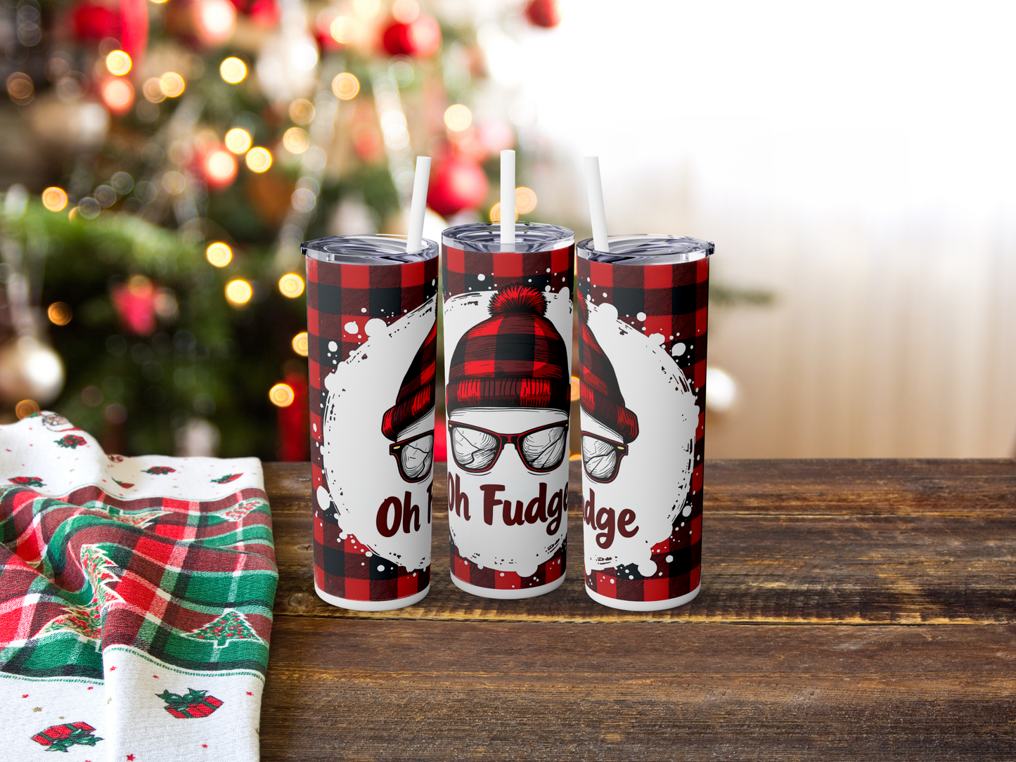 Oh Fudge Christmas Tumbler - A Christmas Story Quote, Funny Holiday, Xmas Tumbler, Gift for Movie Lovers, Festive Drinkware
