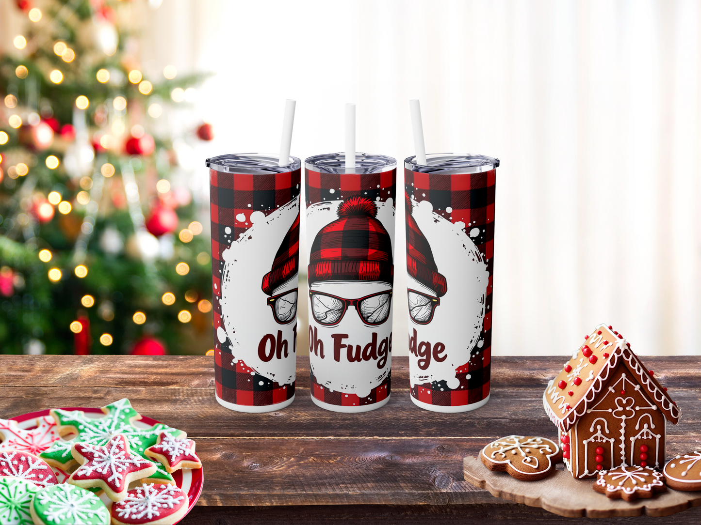 Oh Fudge Christmas Tumbler - A Christmas Story Quote, Funny Holiday, Xmas Tumbler, Gift for Movie Lovers, Festive Drinkware
