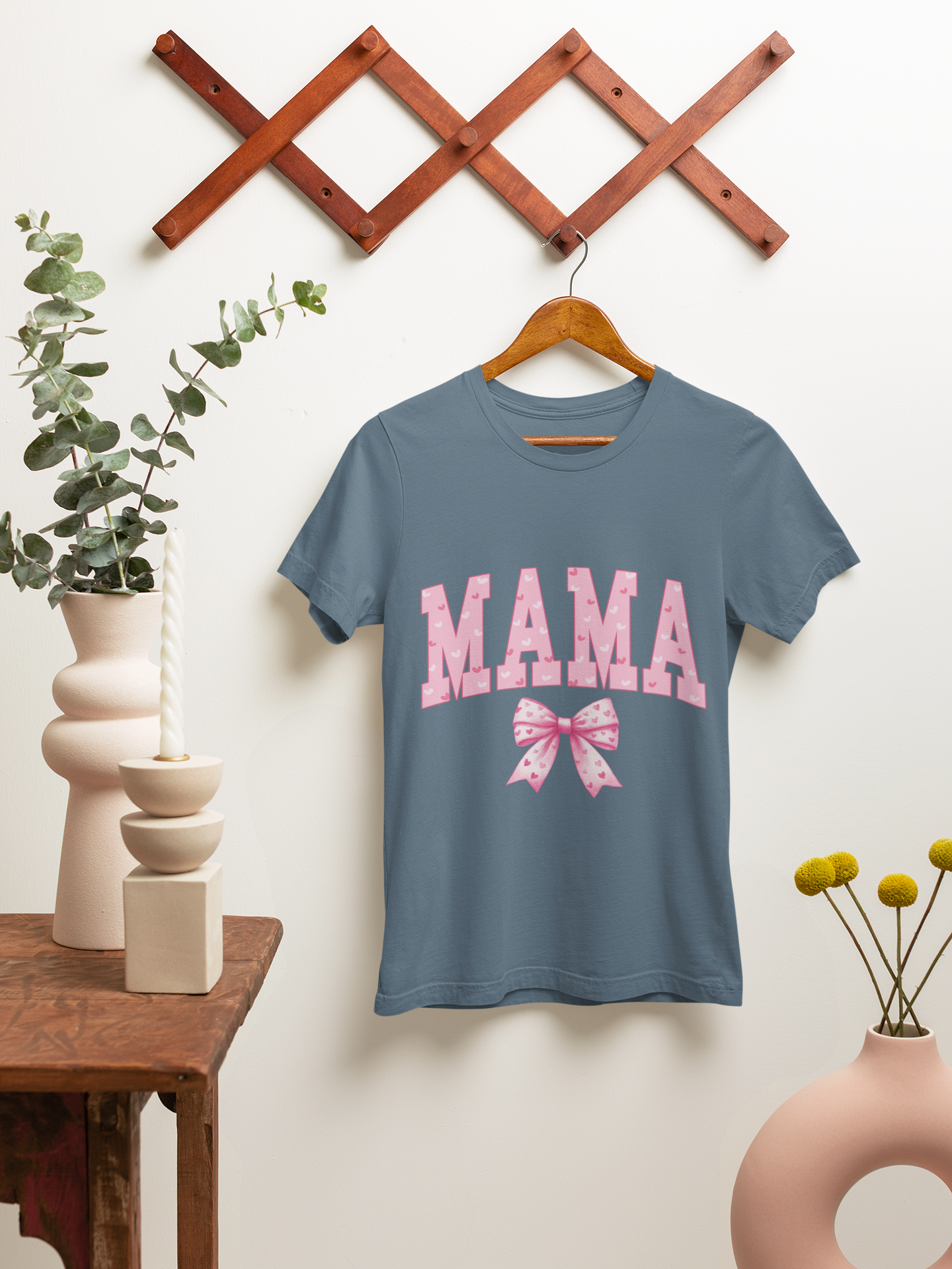 MAMA Shirt with Pink Coquette Bow  Cute Mom Shirt  Perfect Gift for Moms Perfect Gift for Mother's Day or Valentine's Day  Pink Heart Tee